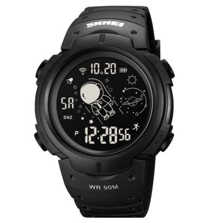Skmei Men's Digital Sports Watch, Waterproof LED Screen Large Face Military Watches and Heavy Duty Electronic Simple Army Watch with Alarm - 1820, Black, large, Military
