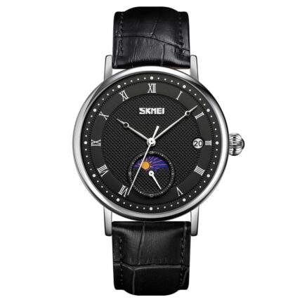 skmei leather analog