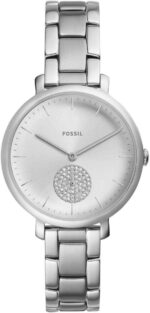 Fossil jacqueline women's silver dial three-hand stainless steel watch - es4437