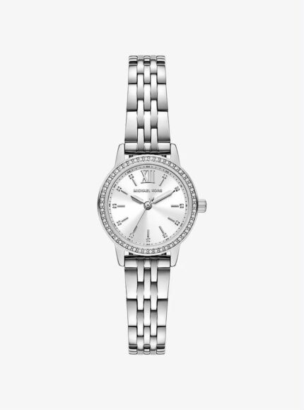 Women Mini Melissa Pavé Watch MKO1171 – Silver-Tone Stainless Steel