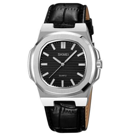 skmei leather analog