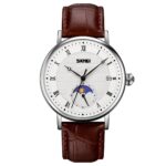 skmei leather analog