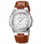 skmei leather analog