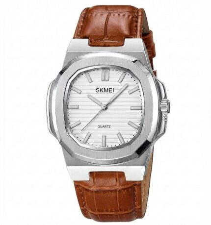 skmei leather analog