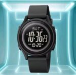 SKMEI 1895 Casual Slim Dial Countdown Sport LED Light Chrono Alarm Digital Wristwatch For Men