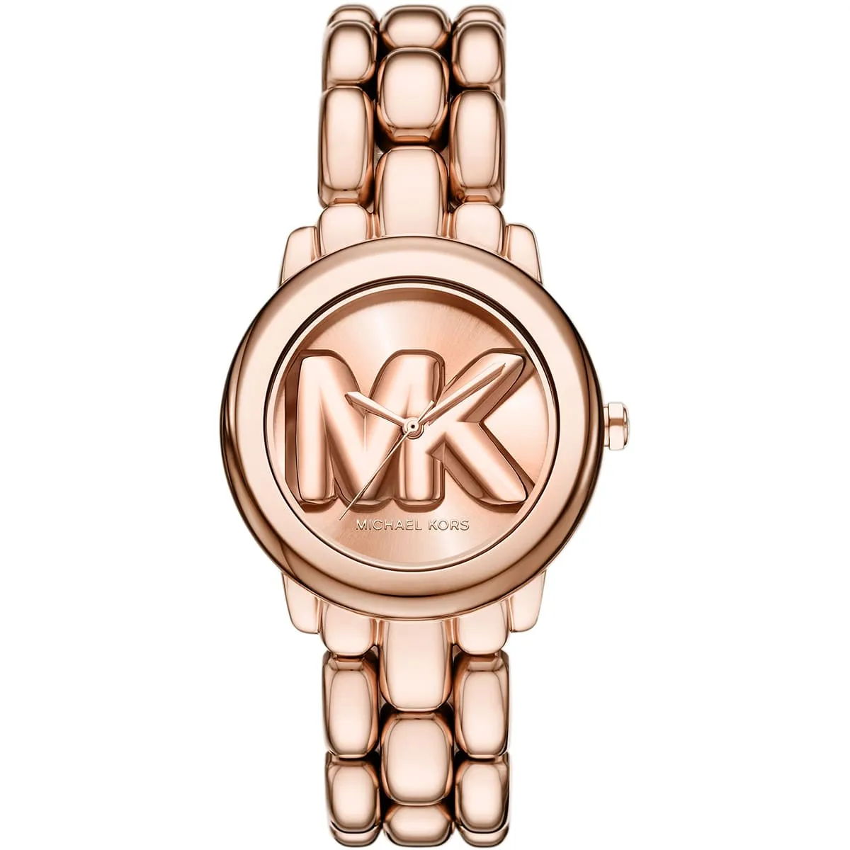 mk4962-michael-kors-watch-women-mk-logo-rose-gold-dial-stainless-steel-metal-rose-golden-strap-quartz-battery-analog-three-hand-phoebe ساعة مايكل كورس للنساء MK4962 - الصورة 1